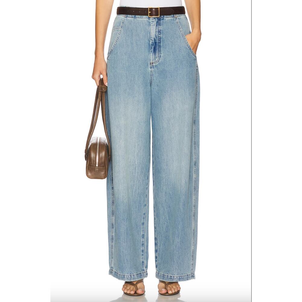 Pistola | NWT Lottie High Rise Relaxed Bowed Leg Barrel Jean in Qualifier 25